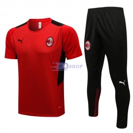 Camiseta de Entrenamiento AC Milan 2021/2022 Kit Rojo/Negro