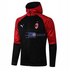 Chaqueta AC Milan 2021/2022 Con Capucha Negro/Rojo