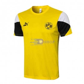 Camiseta De Entrenamiento Dortmund 2021/2022 Amarillo Manga Blanco/Negro