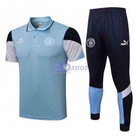 Polo Manchester City 2021/2022 Kit Azul Claro