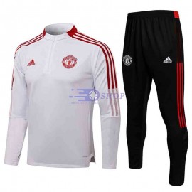 Sudadera De Entrenamiento Manchester United 2021/2022 Kit Blanco