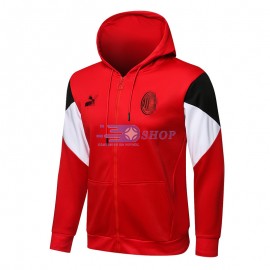 Chaqueta AC Milan 2021/2022 Con Capucha Rojo/Negro/Blanco