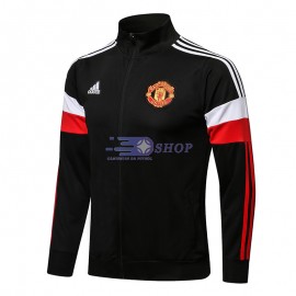 Chaqueta Manchester United 2021/2022 Cuello Alto Negro/Rojo/Blanco