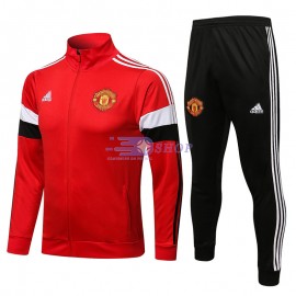 Chándal Manchester United 2021/2022 Cuello Alto Rojo/Negro/Blanco