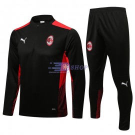 Sudadera de Entrenamiento AC Milan 2021/2022 Kit Negro/Rojo