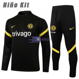 Sudadera De Entrenamiento Chelsea FC 2021/2022 Niño Kit Negro