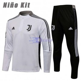 Sudadera De Entrenamiento Juventus 2021/2022 Niño Kit Blanco