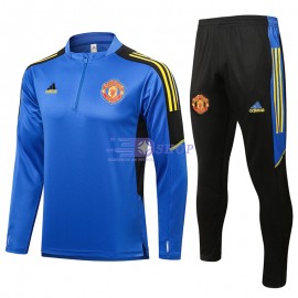 Sudadera de Entrenamiento Manchester United 2021/2022 Kit UCL Azul