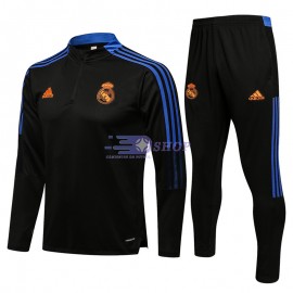 Sudadera de Entrenamiento Real Madrid 2021/2022 Kit Negro Marca Naranja