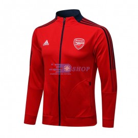 Chaqueta Arsenal FC 2021/2022 Rojo Cremallera de Azul Marino 