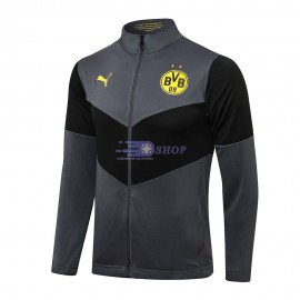 Chaqueta Borussia Dortmund 2021/2022 Cuello Alto Gris/Negro