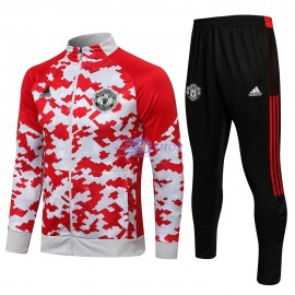 Chándal Manchester United 2021/2022 Cuello Alto Rojo/Blanco