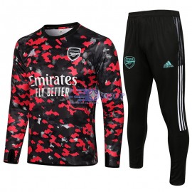 Sudadera de Entrenamiento Arsenal 2021/2022 Cuello Redondo Kit Negro/Rojo