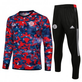 Sudadera de Entrenamiento Bayern Múnich 2021/2022 Cuello Redondo Kit Azul/Rojo