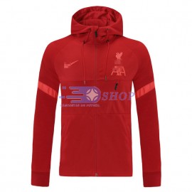 Chaqueta Liverpool 2021/2022 Con Capucha Rojo