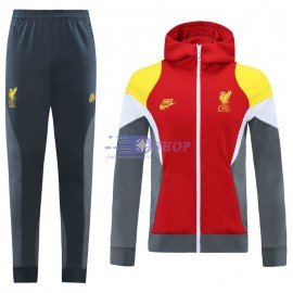 Chandal Liverpool 2021/2022 Con Capucha Rojo/Gris