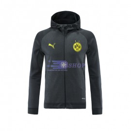 Chaqueta Borussia Dortmund 2021/2022 Con Capucha Gris