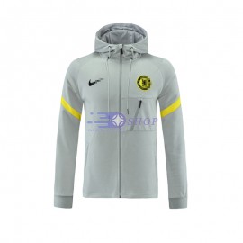 Chaqueta Chelsea 2021/2022 Con Capucha Gris Claro