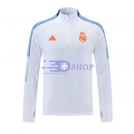 Sudadera De Entrenamiento Real Madrid 2021/2022 Blanco/Azul