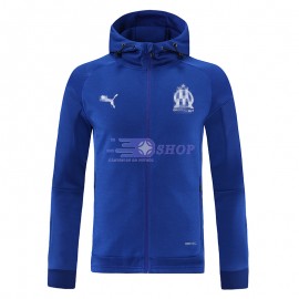 Chaqueta Olympique Marsella 2021/2022 Con Capucha Azul Real