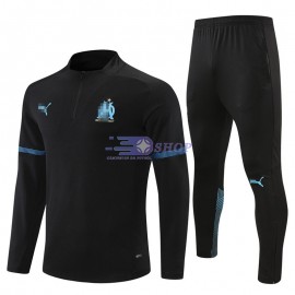 Sudadera De Entrenamiento Olympique Marsella 2021/2022 Kit Negro/Azul