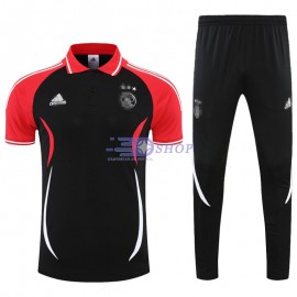 Polo Ajax de Ámsterdam 2022/2023 Kit Negro/Rojo