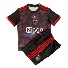 Camiseta Ajax de Ámsterdam 2022/2023 Rojo/Negro Niño Kit 