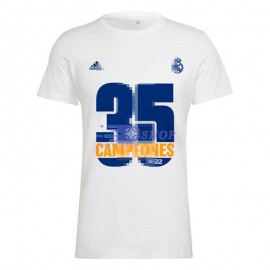 Camiseta Real Madrid Campeones 35 Blanca 2022/2023