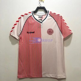 Camiseta Dinamarca 2ª Equipación Retro 1986