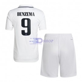 Camiseta Benzema 9 Real Madrid 1ª Equipación 2022/2023 Niño Kit