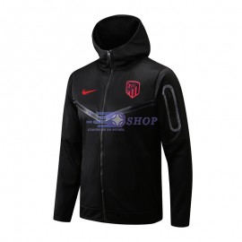 Chaqueta Atlético de Madrid 2022/2023 Con Capucha Negro