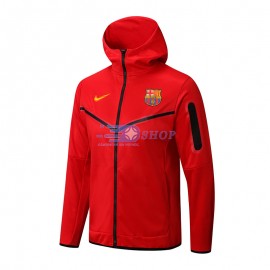 Chaqueta Barcelona 2022/2023 Con Capucha Rojo