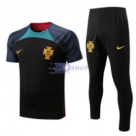 Camiseta de Entrenamiento Portugal 2022 Kit Negro/Azul