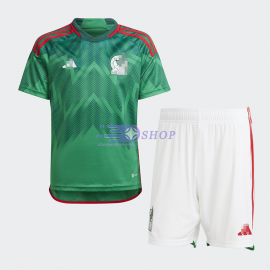 Camiseta México 1ª Equipación 2022 Copa Mundial Niño Kit