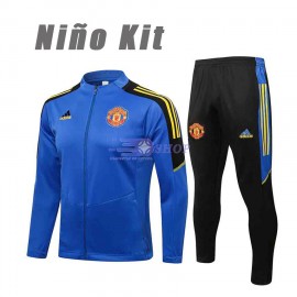 Chándal Manchester United 2021/2022 Niño Azul Real